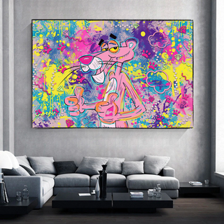 Captivating Cartoon Art - Pink Panther Poster-GraffitiWallArt