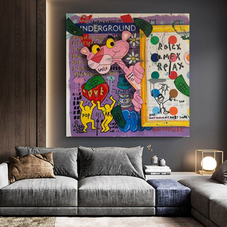 Captivating Pink Panther - Artful Wall Decor-GraffitiWallArt