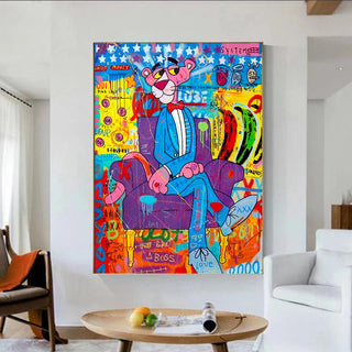 Captivating Pink Panther - Modern Wall Decor-GraffitiWallArt