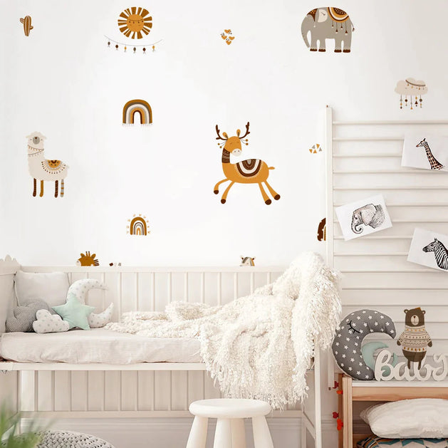 Cartoon Animals Wall Stickers - Nursery Decal-GraffitiWallArt