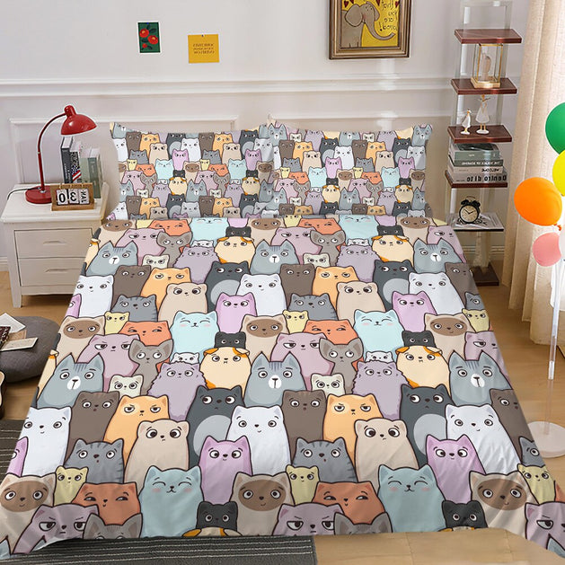 Cats Bedding Set: Comfy and Stylish for Your Friends-GraffitiWallArt