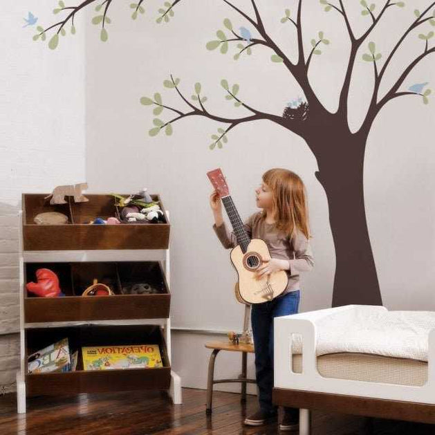 Ceiling Tree with Birds Decal | Large Tree Wall Sticker-GraffitiWallArt