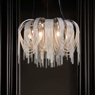 Chain Chandelier: Elegant Lighting Fixture for Modern Spaces-GraffitiWallArt