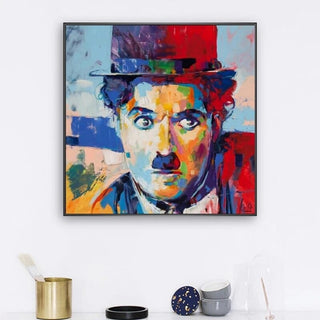 Charlie Chaplin Wall Art Canvas Wall Art-GraffitiWallArt