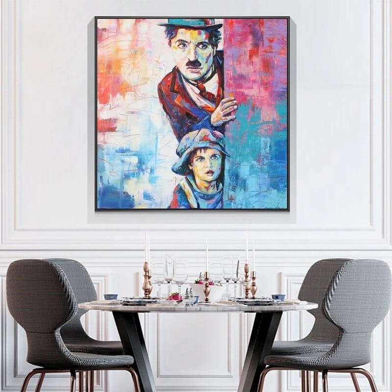 Charlie Chaplin Wall Art Canvas Wall Art-GraffitiWallArt