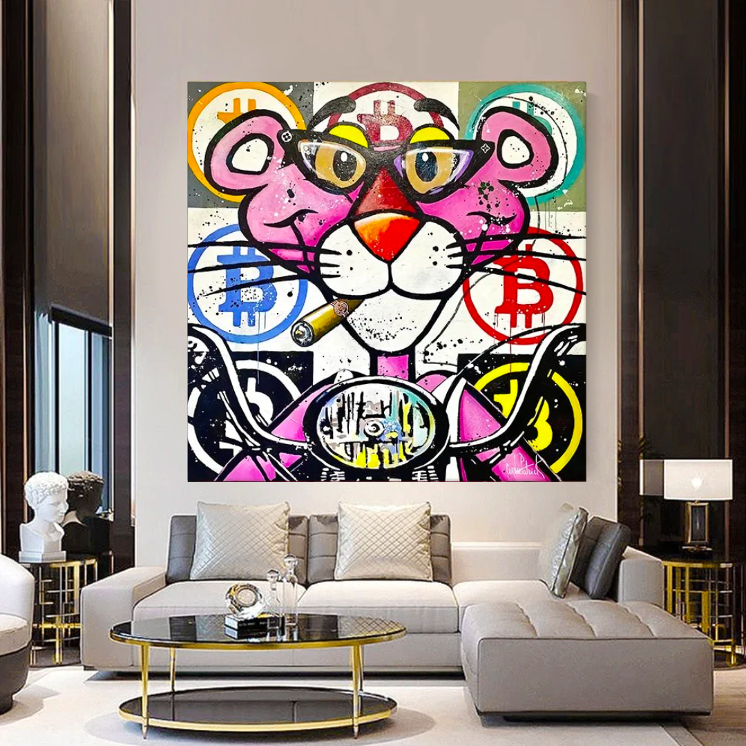 Charming Wall Art - Pink Panther Poster Print-GraffitiWallArt