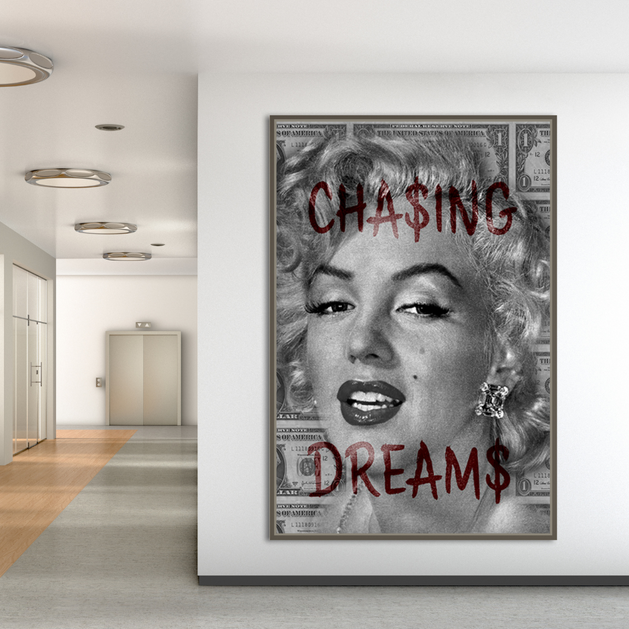Chasing Dreams: Marilyn Monroe Canvas Wall Art-GraffitiWallArt
