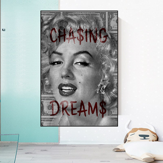 Chasing Dreams: Marilyn Monroe Canvas Wall Art-GraffitiWallArt