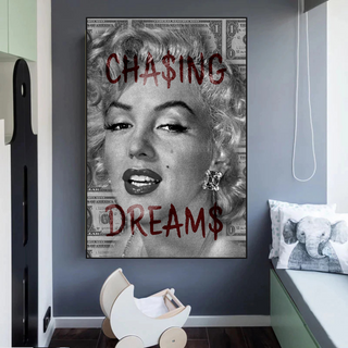 Chasing Dreams: Marilyn Monroe Canvas Wall Art-GraffitiWallArt