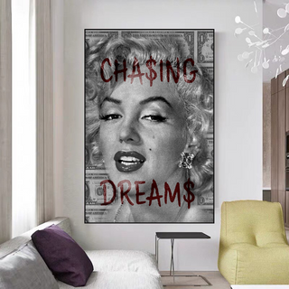 Chasing Dreams: Marilyn Monroe Canvas Wall Art-GraffitiWallArt