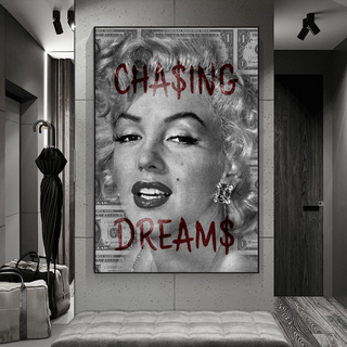 Chasing Dreams: Marilyn Monroe Canvas Wall Art-GraffitiWallArt