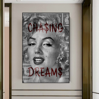 Chasing Dreams: Marilyn Monroe Canvas Wall Art-GraffitiWallArt