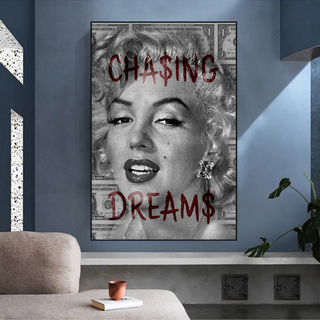 Chasing Dreams: Marilyn Monroe Canvas Wall Art-GraffitiWallArt