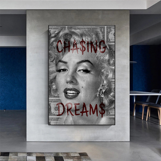 Chasing Dreams: Marilyn Monroe Canvas Wall Art-GraffitiWallArt