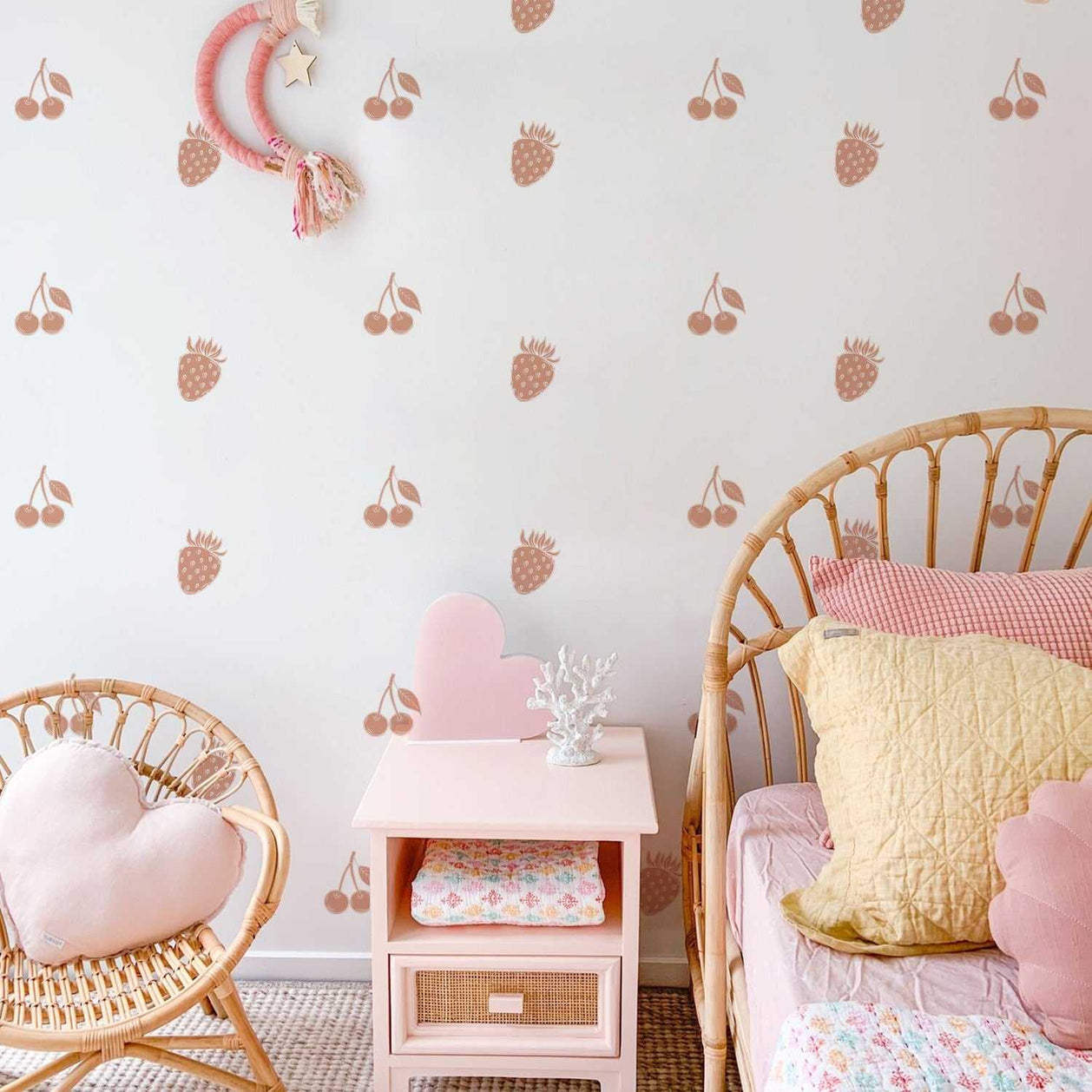 Cherry Carrots Pattern Wall Sticker - Adhesive Decals-GraffitiWallArt