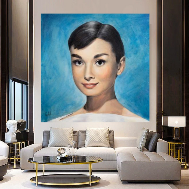 Chic Audrey Hepburn Canvas Wall Art for Stunning Home Decor-GraffitiWallArt