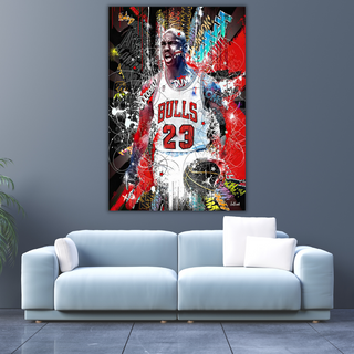 Chicago Bulls Jordan Canvas Art-GraffitiWallArt