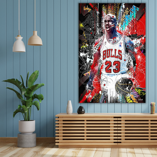 Chicago Bulls Jordan Canvas Art-GraffitiWallArt