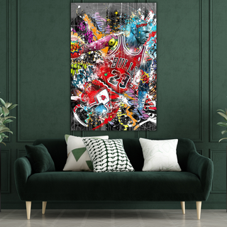 Chicago Bulls Jordan Canvas Poster - Canvas Painting Wall Art-GraffitiWallArt