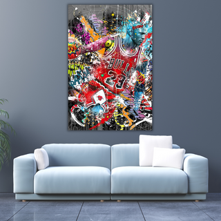 Chicago Bulls Jordan Canvas Poster - Canvas Painting Wall Art-GraffitiWallArt