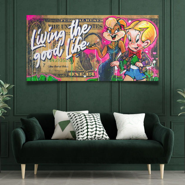 Richie Rich Monopoly and Bugs Bunny Million Dollar Bill Wall Poster | Famous Wall Art