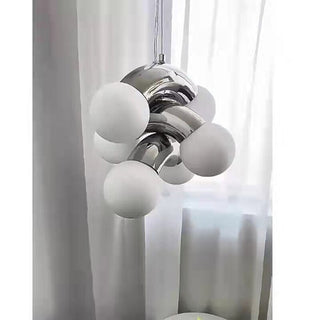 Chrome Metal Glass Globe LED - Glass Ball Light-GraffitiWallArt