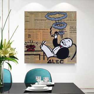 Cigar Hoops: Mr Monopoly Canvas Wall Art-GraffitiWallArt