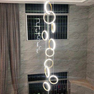 Circle Mingle LED Chandelier Light-GraffitiWallArt