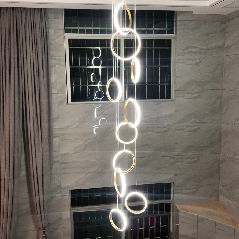 Circle Mingle LED Chandelier Light-GraffitiWallArt