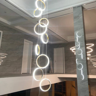 Circle Mingle LED Chandelier Light-GraffitiWallArt