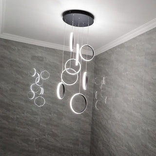 Circle Mingle LED Chandelier Light-GraffitiWallArt