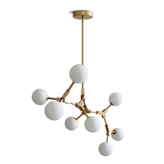 Circular Glass Ball Molecule Chandelier Lighting-GraffitiWallArt