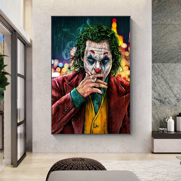 Classical The Joker Man Canvas Wall Art-GraffitiWallArt