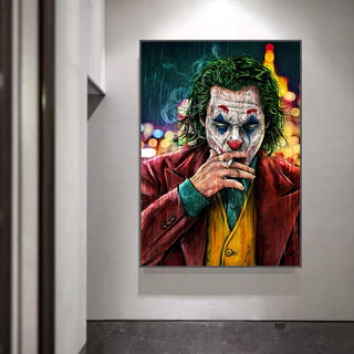 Classical The Joker Man Canvas Wall Art-GraffitiWallArt