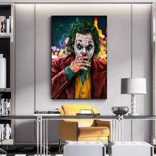 Classical The Joker Man Canvas Wall Art-GraffitiWallArt