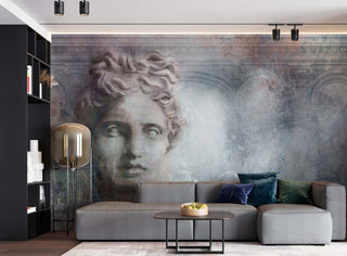 Clouds Face Wallpaper Mural: Transform Any Space-GraffitiWallArt