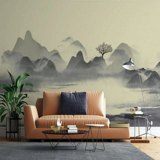 Cloudy Morning Lake Wallpaper: A Stunning Nature Scene-GraffitiWallArt