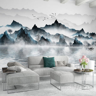 Cloudy Morning Wallpaper - Discover Serene Landscapes-GraffitiWallArt