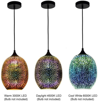 Colorful Fireworks Starry Sky Hanging Glass Chandelier-GraffitiWallArt