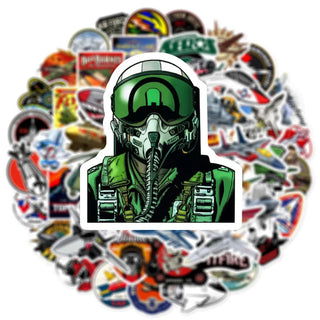 Combat Aircraft Pilot Stickers Pack-GraffitiWallArt