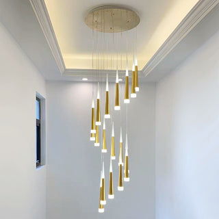 Cone Tubes Staircase Chandelier-GraffitiWallArt