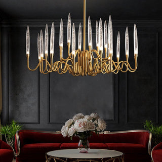 Copper Candles Chandelier: Elegant Lighting Solution-GraffitiWallArt