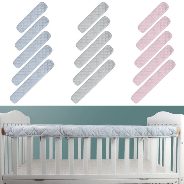 Cotton Cot Edge Protection Wrap - Solid Color Safe Teething Guardrail-GraffitiWallArt
