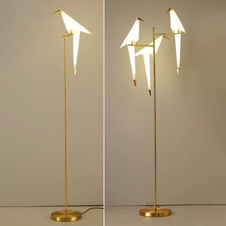 Crane The Bird LED Floor Lamp: Illuminate in Style-GraffitiWallArt