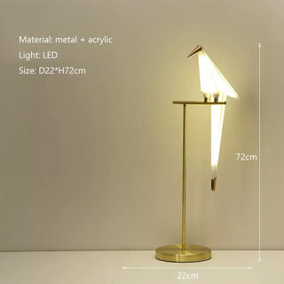 Crane The Bird LED Floor Lamp: Illuminate in Style-GraffitiWallArt