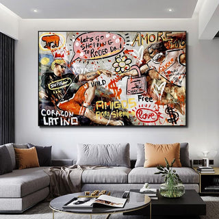 Creation Of Adam Canvas Wall Art-GraffitiWallArt