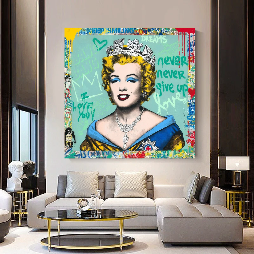 Crowned: Marilyn Pop Art - Discover the Iconic Piece-GraffitiWallArt