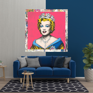 Crowned: Marilyn Pop Art – Perfect Blend of Royalty-GraffitiWallArt