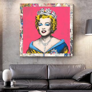 Crowned: Marilyn Pop Art – Perfect Blend of Royalty-GraffitiWallArt