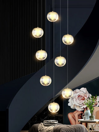 Crystal Ball Staircase Chandelier: Enhancing Your Space-GraffitiWallArt